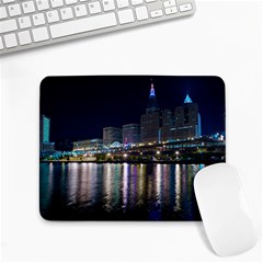 Cleveland Building City By Night Small Mousepad by Amaryn4rt