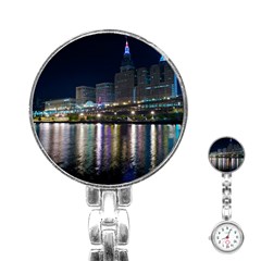 Cleveland Building City By Night Stainless Steel Nurses Watch by Amaryn4rt