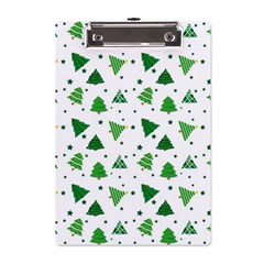 Christmas Trees Pattern Design Pattern A5 Acrylic Clipboard by Amaryn4rt