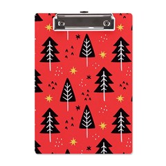 Christmas Christmas Tree Pattern A5 Acrylic Clipboard by Amaryn4rt