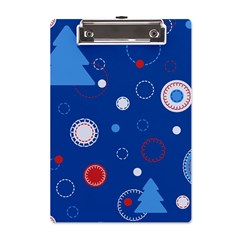 Christmas Pattern Tree Design A5 Acrylic Clipboard by Amaryn4rt