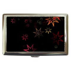 Christmas-background-motif-star Cigarette Money Case by Amaryn4rt