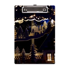 Christmas-advent-candle-arches A5 Acrylic Clipboard by Amaryn4rt