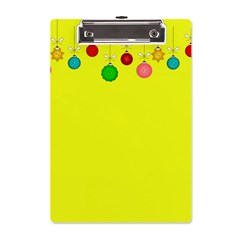 Christmas-bowls-garland-decoration A5 Acrylic Clipboard by Amaryn4rt