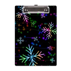 Snowflakes Snow Winter Christmas A5 Acrylic Clipboard by Amaryn4rt