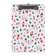 Christmas Shading Pattern A5 Acrylic Clipboard by Amaryn4rt