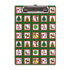 Christmas-paper-christmas-pattern A5 Acrylic Clipboard by Amaryn4rt