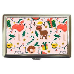 Colorful-funny-christmas-pattern Merry Xmas Cigarette Money Case by Amaryn4rt