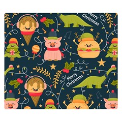 Colorful-funny-christmas-pattern Merry Christmas Xmas Premium Plush Fleece Blanket (small) by Amaryn4rt