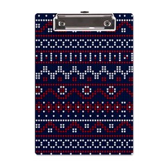 Christmas-concept-with-knitted-pattern A5 Acrylic Clipboard by Amaryn4rt