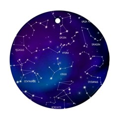 Realistic-night-sky-poster-with-constellations Ornament (round) by Amaryn4rt