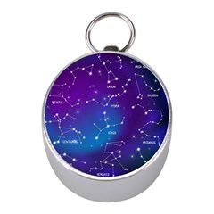 Realistic-night-sky-poster-with-constellations Mini Silver Compasses by Amaryn4rt