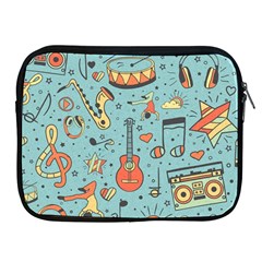 Seamless-pattern-musical-instruments-notes-headphones-player Apple Ipad 2/3/4 Zipper Cases by Amaryn4rt