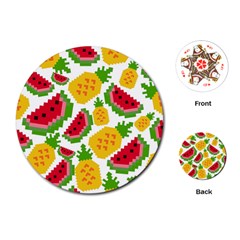 Watermelon-pattern-se-fruit-summer Playing Cards Single Design (round) by Amaryn4rt