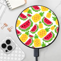 Watermelon-pattern-se-fruit-summer Wireless Fast Charger(black) by Amaryn4rt