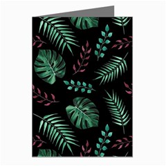 Abstract-seamless-pattern-with-tropical-leaves-hand-draw-texture-vector Greeting Cards (pkg Of 8) by Amaryn4rt