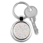 Spaceship Pattern Star Key Chain (Round) Front