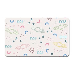 Spaceship Pattern Star Magnet (rectangular) by Pakjumat