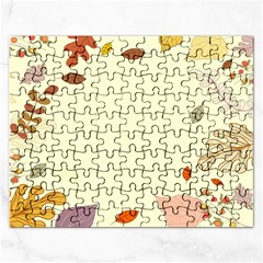 Autumn Border Frame Background Rectangular Jigsaw Puzzl by Pakjumat