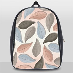 Leaves Pastel Background Nature School Bag (xl) by Pakjumat