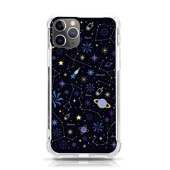 Starry Night  Space Constellations  Stars  Galaxy  Universe Graphic  Illustration Iphone 11 Pro 5 8 Inch Tpu Uv Print Case by Pakjumat