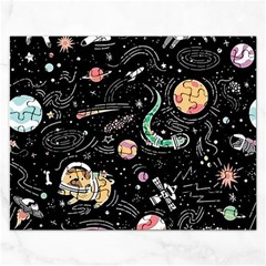 Animals Galaxy Space Rectangular Jigsaw Puzzl by Pakjumat