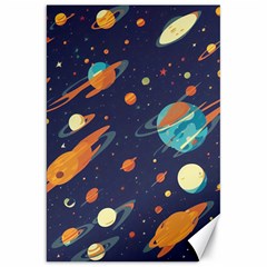 Space Galaxy Planet Universe Stars Night Fantasy Canvas 20  X 30  by Pakjumat