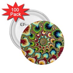 Colorful Psychedelic Fractal Trippy 2 25  Buttons (100 Pack)  by Modalart