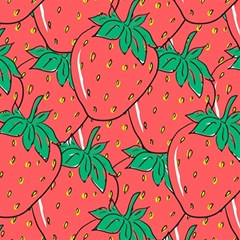 Texture Sweet Strawberry Dessert Food Summer Pattern Play Mat (square) by Sarkoni