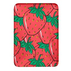 Texture Sweet Strawberry Dessert Food Summer Pattern Rectangular Glass Fridge Magnet (4 Pack) by Sarkoni