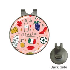 Food Pattern Italia Hat Clips With Golf Markers by Sarkoni