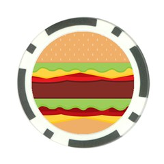 Cake Cute Burger Poker Chip Card Guard (10 Pack) by Dutashop