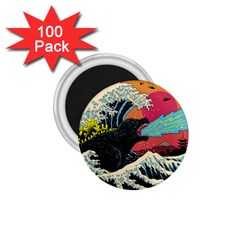 Retro Wave Kaiju Godzilla Japanese Pop Art Style 1 75  Magnets (100 Pack)  by Modalart