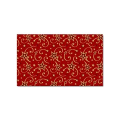 Christmas Texture Pattern Red Craciun Sticker (rectangular) by Sarkoni