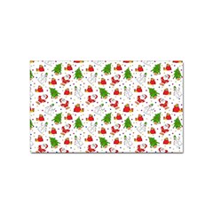 Christmas Santa Pattern Tree Sticker (rectangular) by Sarkoni