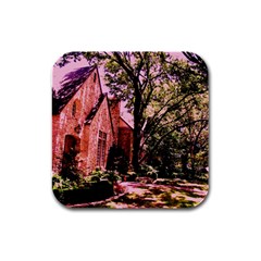 Hot Day In  Dallas-6 Rubber Square Coaster (4 Pack) by bestdesignintheworld