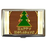 Art Deco Holiday Card Cigarette Money Case Front