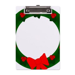 Holiday Wreath A5 Acrylic Clipboard by Amaryn4rt