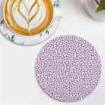 Maze Lost Confusing Puzzle UV Print Round Tile Coaster Front