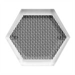 Fabric Pattern Texture Background Hexagon Wood Jewelry Box Front