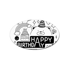 Happy Birthday Celebration Party Sticker Oval (100 Pack) by Sarkoni