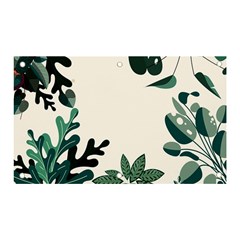 Leaves Plants Foliage Border Banner And Sign 5  X 3  by Sarkoni