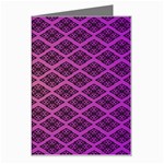 Pattern Texture Geometric Patterns Purple Greeting Card Left