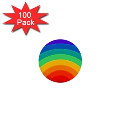 Rainbow Background Colorful 1  Mini Buttons (100 Pack)  by Bajindul