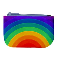 Rainbow Background Colorful Large Coin Purse by Bajindul