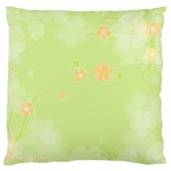 Aniseed Green Vintage Background Large Premium Plush Fleece Cushion Case (one Side) by Amaryn4rt