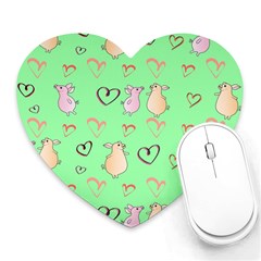 Pig Heart Digital Heart Mousepad by Ravend