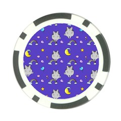 Cat Texture Pattern Seamless Rainbow Poker Chip Card Guard by Ravend