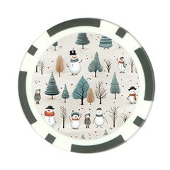 Snowman Snow Christmas Poker Chip Card Guard by Ravend