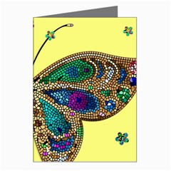 Butterfly Mosaic Yellow Colorful Greeting Cards (pkg Of 8) by Amaryn4rt